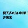 夏天多吃这3种菜三伏天少受苦