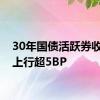 30年国债活跃券收益率上行超5BP
