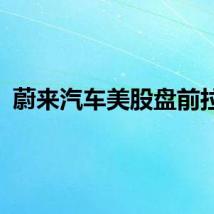 蔚来汽车美股盘前拉升