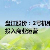 盘江股份:2号机组正式投入商业运营
