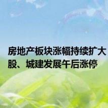 房地产板块涨幅持续扩大 中洲控股、城建发展午后涨停