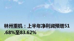林州重机：上半年净利润预增51.68%至83.62%