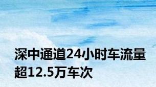 深中通道24小时车流量超12.5万车次