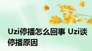 Uzi停播怎么回事 Uzi谈停播原因
