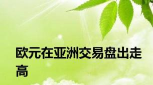 欧元在亚洲交易盘出走高