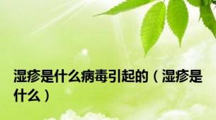 湿疹是什么病毒引起的（湿疹是什么）