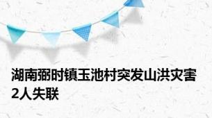 湖南弼时镇玉池村突发山洪灾害 2人失联