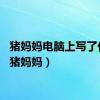 猪妈妈电脑上写了什么（猪妈妈）