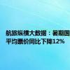 航旅纵横大数据：暑期国内航线平均票价同比下降12%