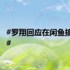 #罗翔回应在闲鱼搞副业#