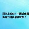 深圳上榜啦！中国城市国际传播影响力排名最新发布！