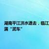 湖南平江洪水退去，临江路段停满“泥车”