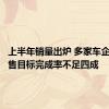 上半年销量出炉 多家车企年度销售目标完成率不足四成
