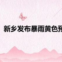 新乡发布暴雨黄色预警