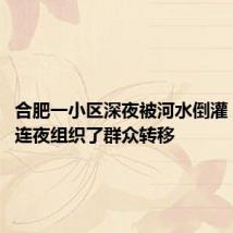 合肥一小区深夜被河水倒灌,官方:连夜组织了群众转移