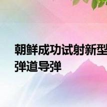 朝鲜成功试射新型战术弹道导弹