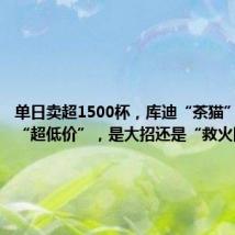 单日卖超1500杯，库迪“茶猫”不再打“超低价”，是大招还是“救火队员”？
