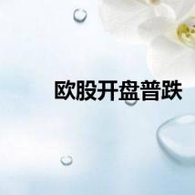 欧股开盘普跌
