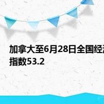 加拿大至6月28日全国经济信心指数53.2