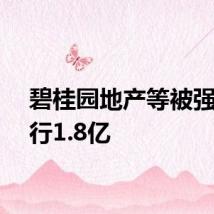 碧桂园地产等被强制执行1.8亿