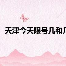 天津今天限号几和几？
