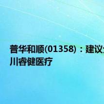 普华和顺(01358)：建议分拆四川睿健医疗