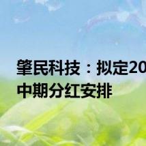 肇民科技:拟定2024年中期分红安排