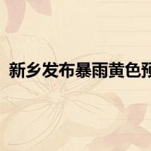 新乡发布暴雨黄色预警