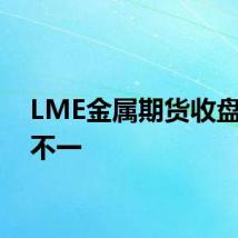 LME金属期货收盘涨跌不一
