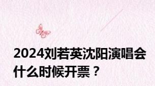 2024刘若英沈阳演唱会什么时候开票？