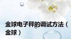 金球电子秤的调试方法（金球）