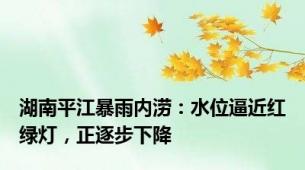 湖南平江暴雨内涝：水位逼近红绿灯，正逐步下降