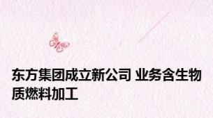 东方集团成立新公司 业务含生物质燃料加工