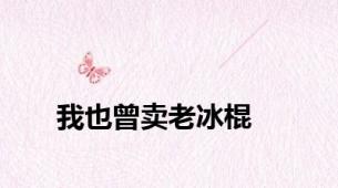 我也曾卖老冰棍