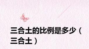 三合土的比例是多少（三合土）