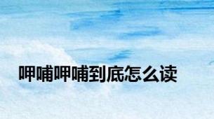 呷哺呷哺到底怎么读