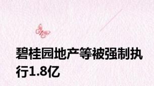 碧桂园地产等被强制执行1.8亿
