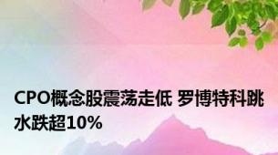 CPO概念股震荡走低 罗博特科跳水跌超10%