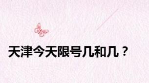 天津今天限号几和几？