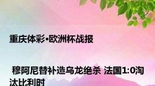 重庆体彩·欧洲杯战报 | 穆阿尼替补造乌龙绝杀 法国1:0淘汰比利时