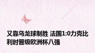 又靠乌龙球制胜 法国1:0力克比利时晋级欧洲杯八强