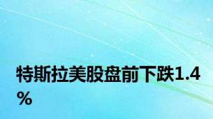 特斯拉美股盘前下跌1.4%