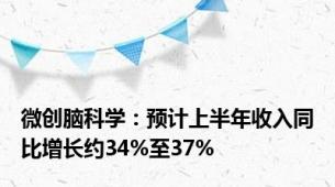微创脑科学：预计上半年收入同比增长约34%至37%