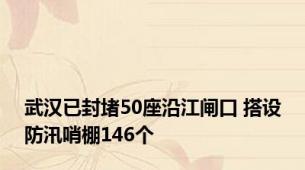 武汉已封堵50座沿江闸口 搭设防汛哨棚146个
