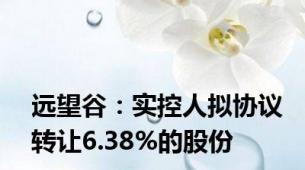 远望谷：实控人拟协议转让6.38%的股份