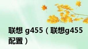 联想 g455（联想g455配置）