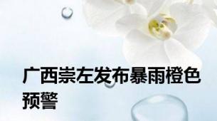 广西崇左发布暴雨橙色预警