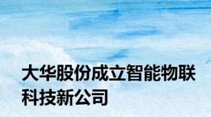 大华股份成立智能物联科技新公司
