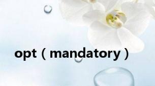 opt（mandatory）