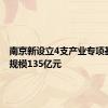 南京新设立4支产业专项基金 总规模135亿元